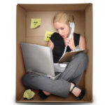 Small Business Woman in Office Box